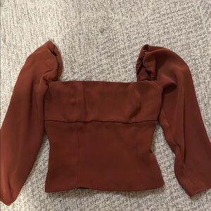 Aritzia Wilfred burnt orange top